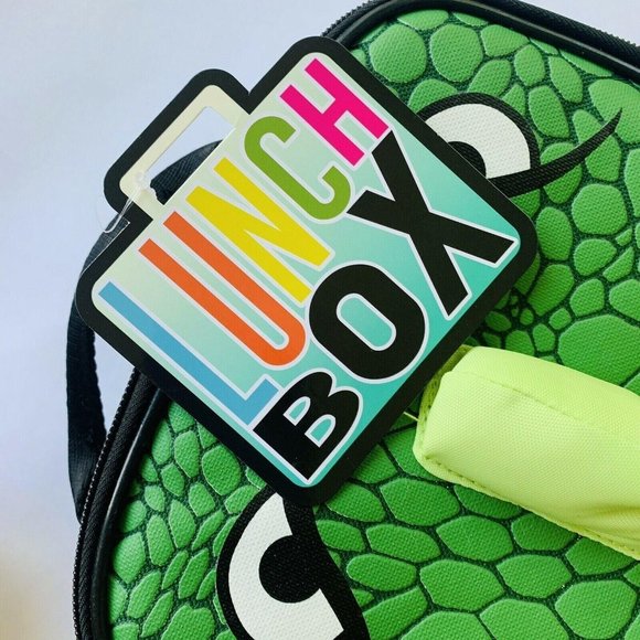 3D Dinosaur Lunch Box Bag with Drink Holder Insulated - Alligator - Picture 4 of 6